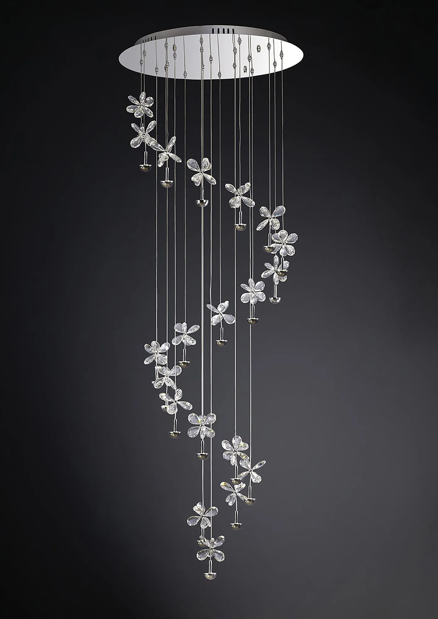 Aviva Crystal Ceiling Lights Diyas Statement Crystal Fittings